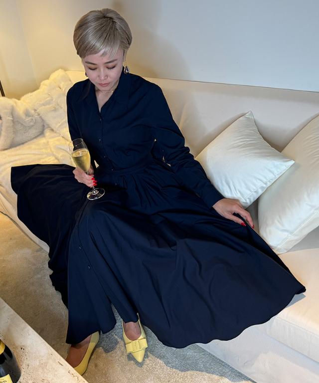 オードリールックエアリーワンピース・長袖_iwa25aw-op22