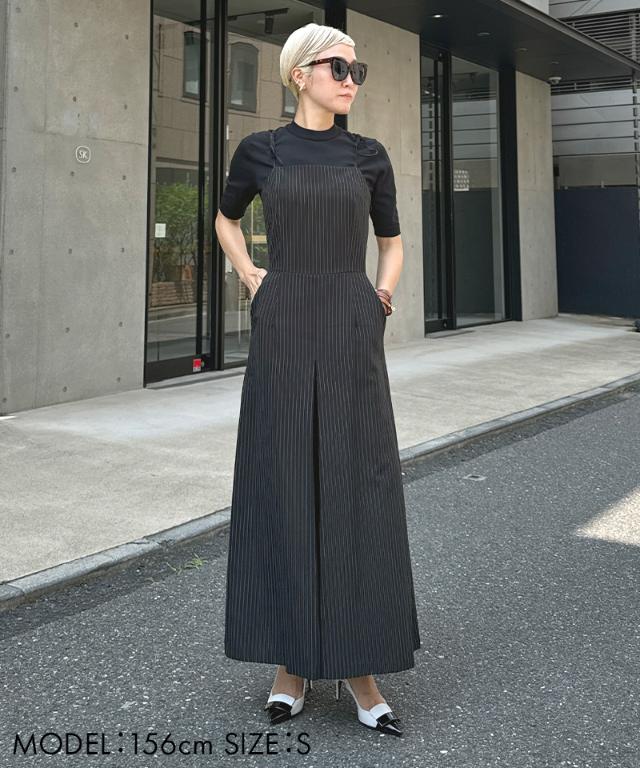 肩紐リボンピンストライプサロペット_iwa25aw-pt08