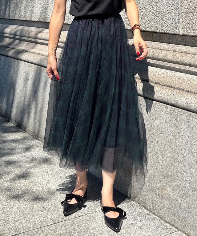 チュールチェックスカート_iwa25aw-sk13