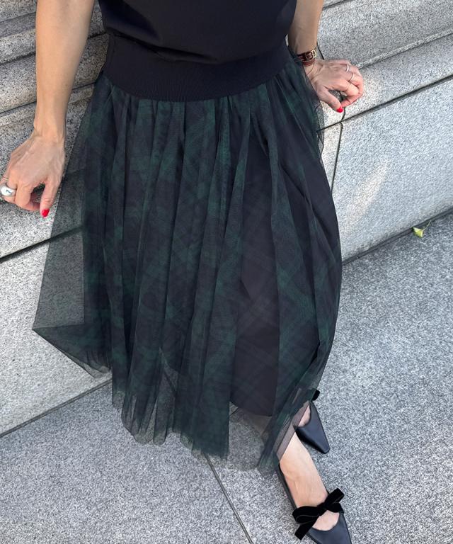 チュールチェックスカート_iwa25aw-sk13