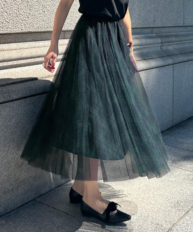 チュールチェックスカート_iwa25aw-sk13