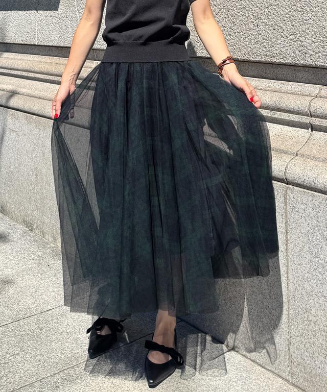 チュールチェックスカート_iwa25aw-sk13