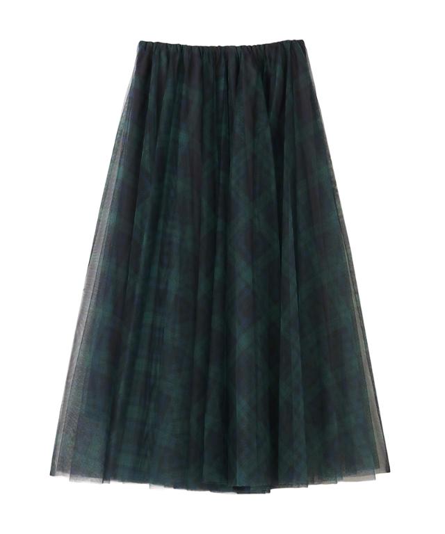 チュールチェックスカート_iwa25aw-sk13