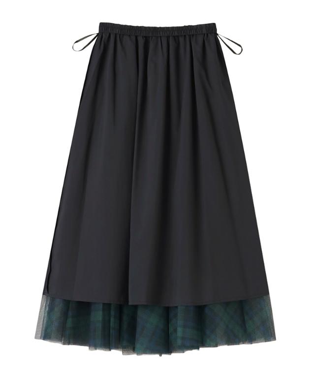 チュールチェックスカート_iwa25aw-sk13