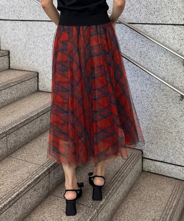 チュールチェックスカート_iwa25aw-sk13