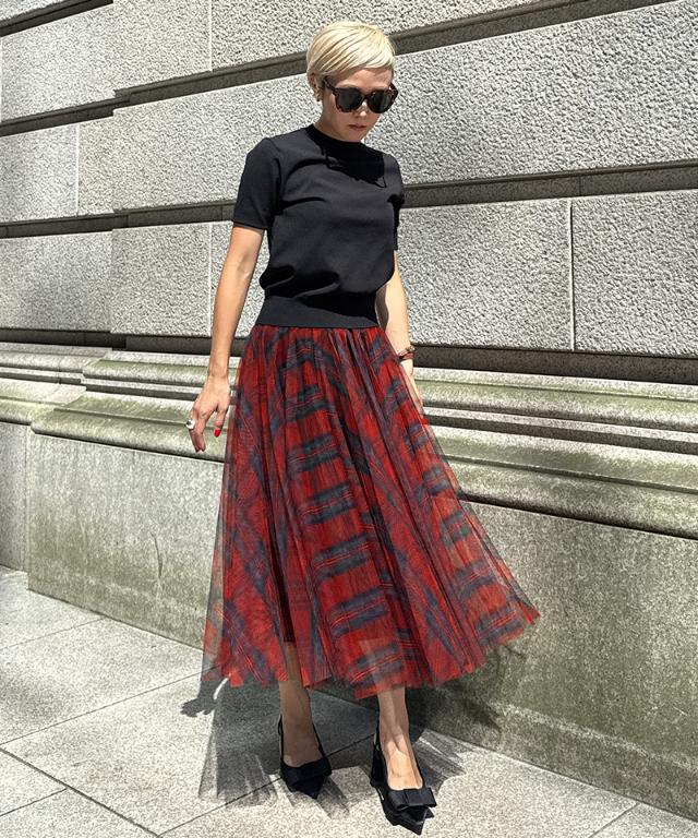 チュールチェックスカート_iwa25aw-sk13