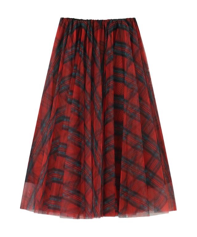 チュールチェックスカート_iwa25aw-sk13