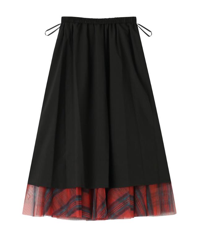 チュールチェックスカート_iwa25aw-sk13