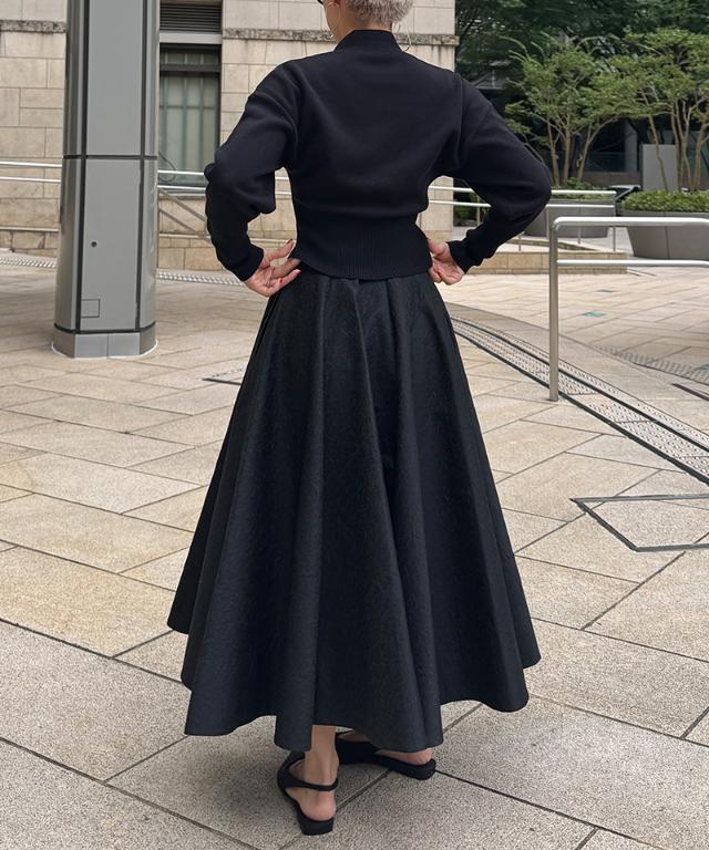 ジャガード立体ドレープスカート_iwa25aw-sk20