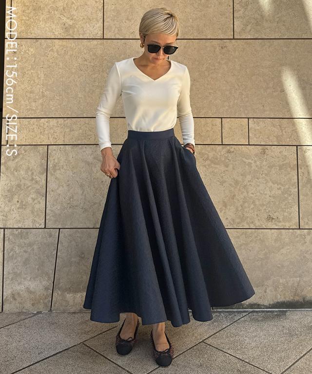 ジャガード立体ドレープスカート｜JENNE(ジェンヌ)公式通販：パリ