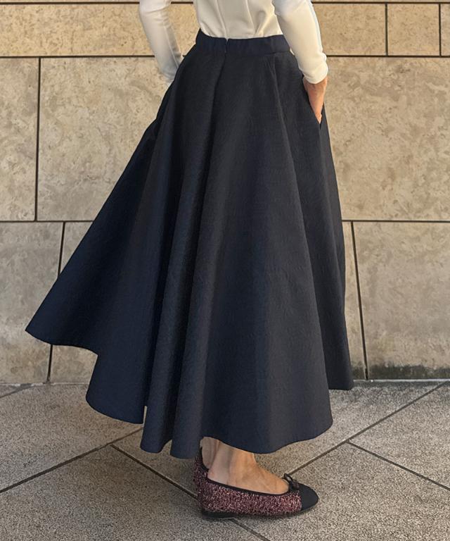 ジャガード立体ドレープスカート_iwa25aw-sk20