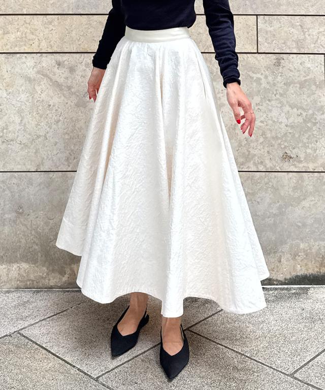 ジャガード立体ドレープスカート_iwa25aw-sk20