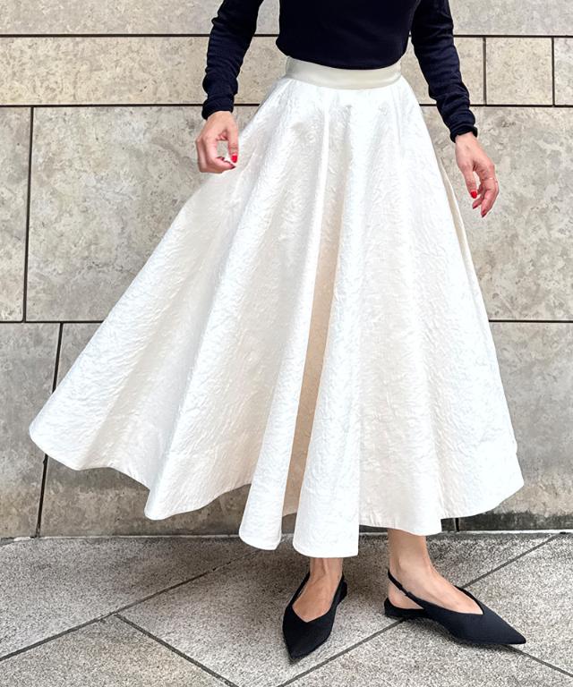 ジャガード立体ドレープスカート_iwa25aw-sk20