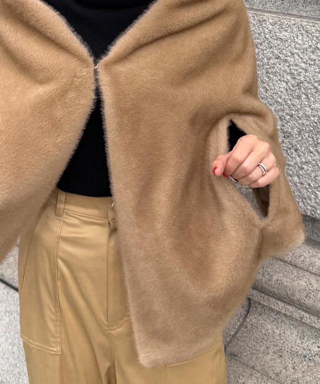 ファーケープ＜ミンク調＞_iwa26aw-jk06
