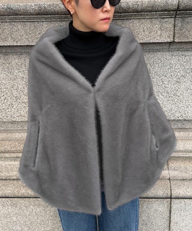 ファーケープ＜ミンク調＞_iwa26aw-jk06