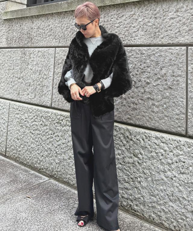 ファーケープ＜うねうね＞_iwa26aw-jk07