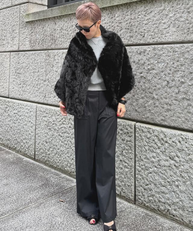 ファーケープ＜うねうね＞_iwa26aw-jk07