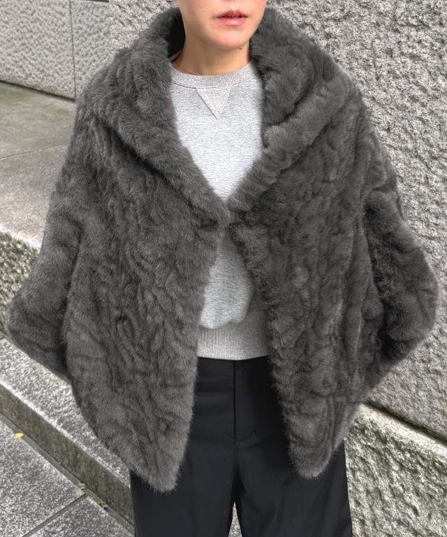 ファーケープ＜うねうね＞_iwa26aw-jk07