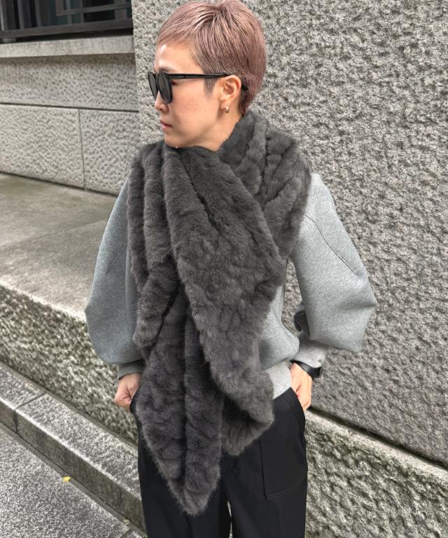 ファーケープ＜うねうね＞_iwa26aw-jk07