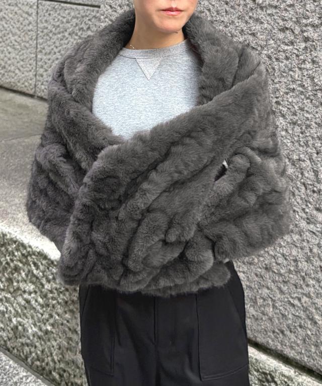 ファーケープ＜うねうね＞_iwa26aw-jk07