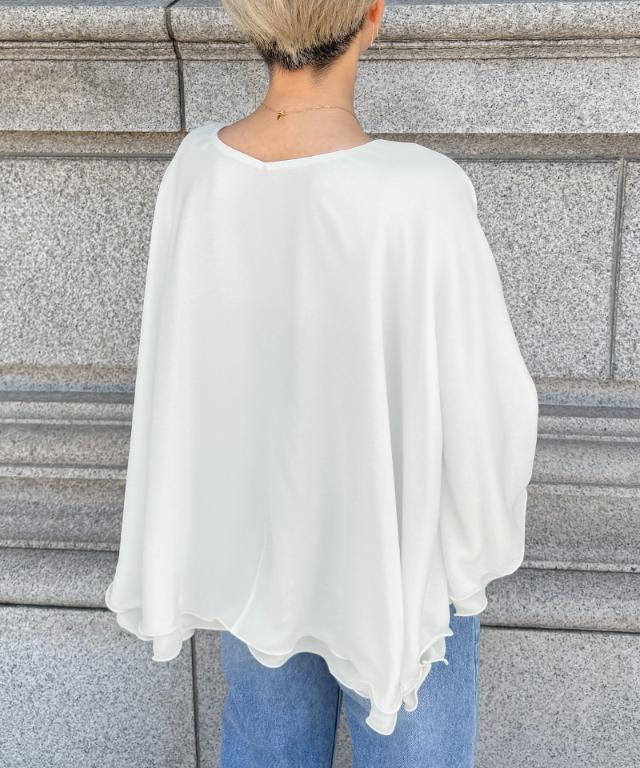 Vネックフラワーメローケープ_iwa26ss-bl15