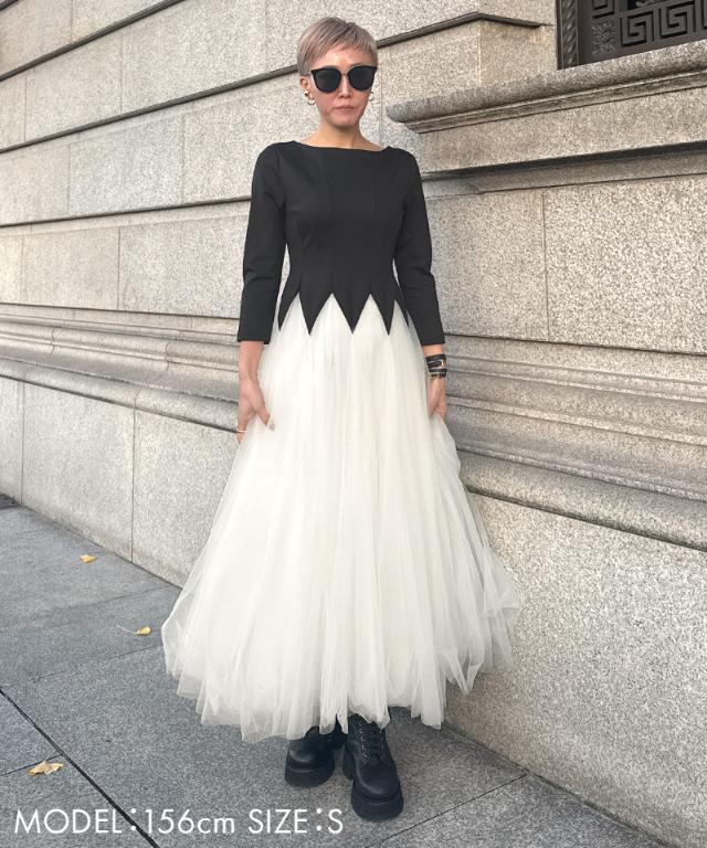 チュール切り替えワンピース_iwa26ss-op05