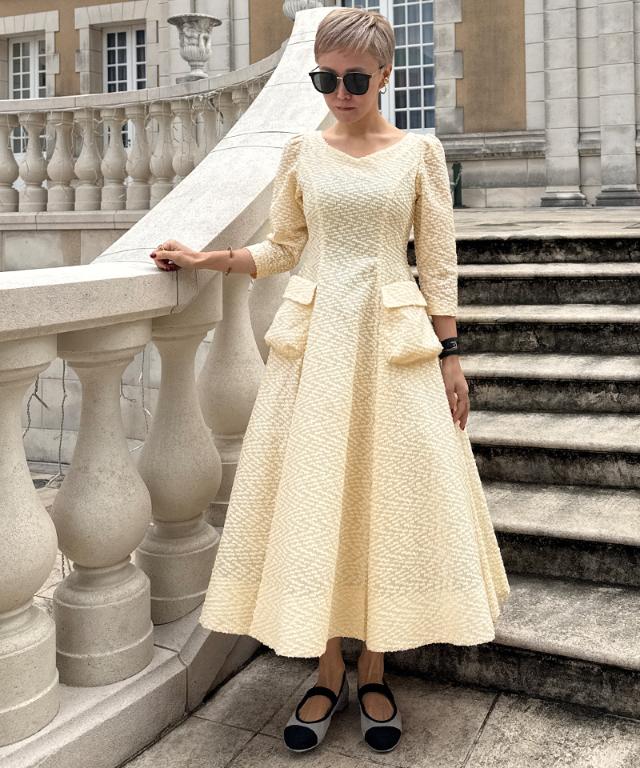 【試着のみ】フランスアンティーク ワンピース ヴィンテージ ジャンヌバレ 試着のみ】フランスアンティーク ワンピース ヴィンテージ ジャンヌ