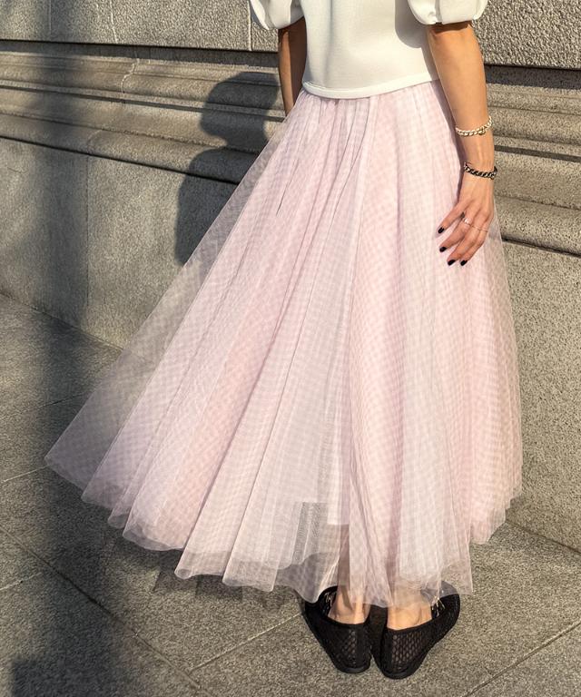 JENNEボリュームチュールスカート_iwa26ss-sk08