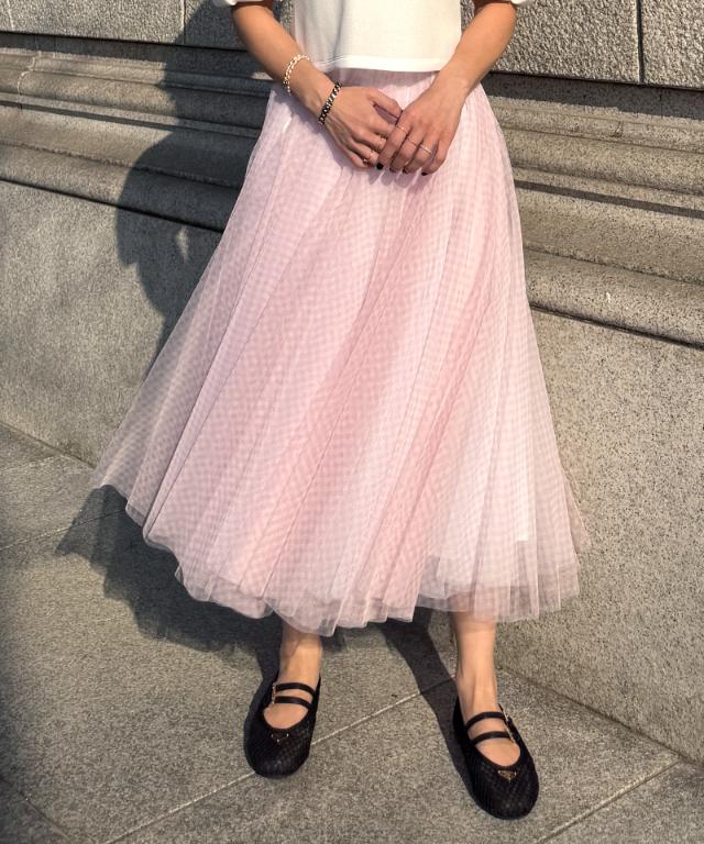 JENNEボリュームチュールスカート_iwa26ss-sk08