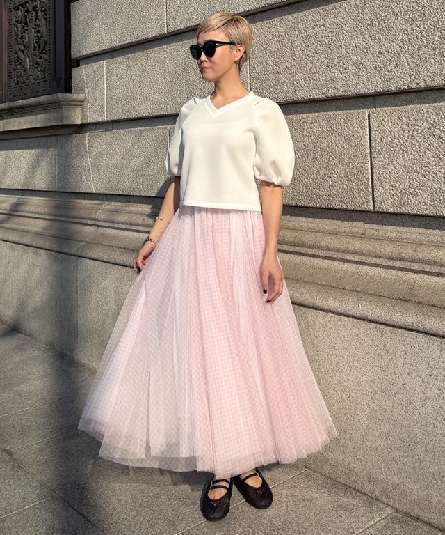 JENNEボリュームチュールスカート_iwa26ss-sk08