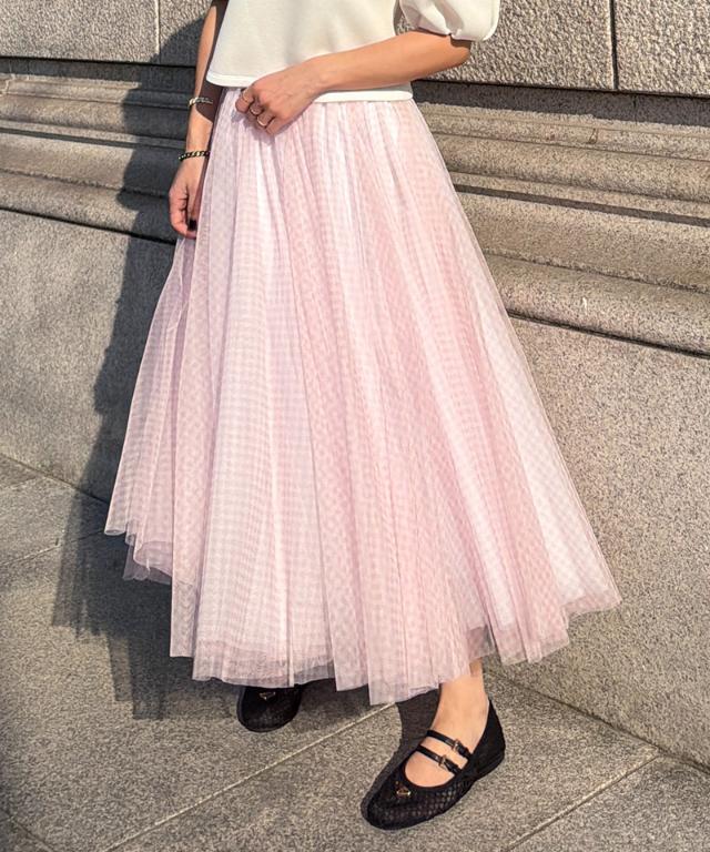 JENNEボリュームチュールスカート_iwa26ss-sk08