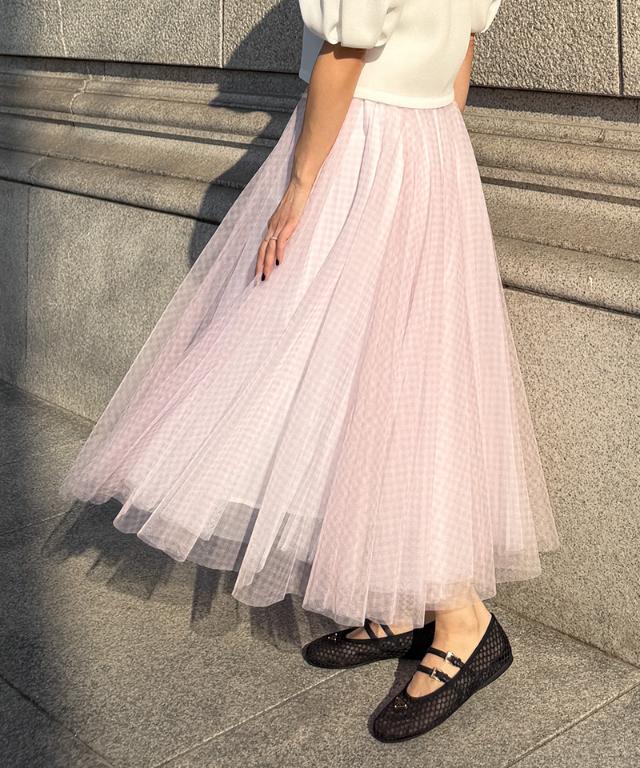 JENNEボリュームチュールスカート_iwa26ss-sk08