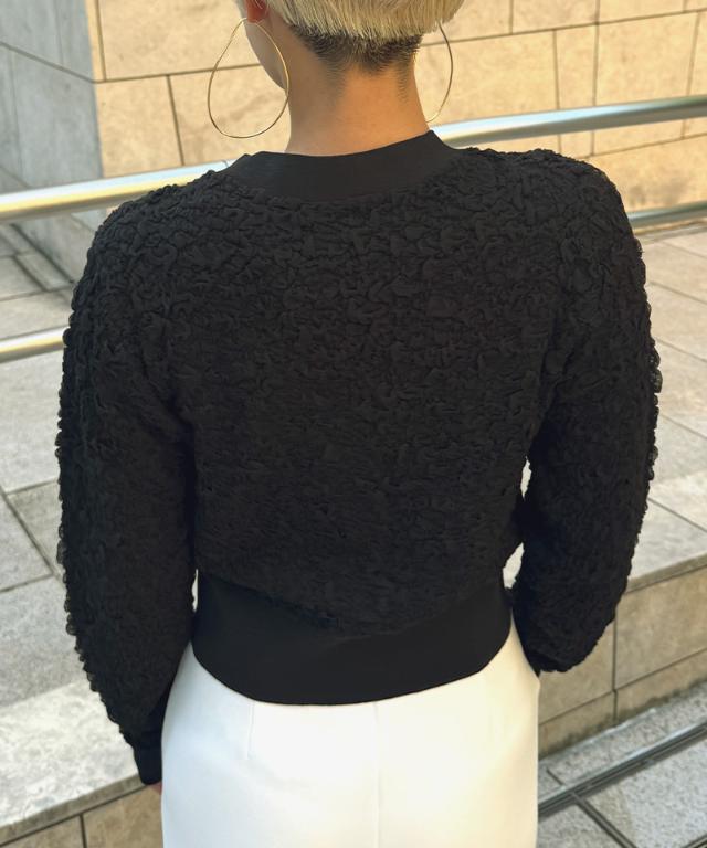 膨れジャガード風エアリーニットカーディガン_mkj25aw-nt02