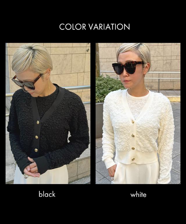 膨れジャガード風エアリーニットカーディガン_mkj25aw-nt02