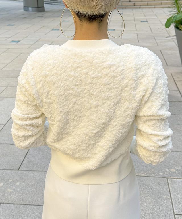 膨れジャガード風エアリーニットカーディガン_mkj25aw-nt02