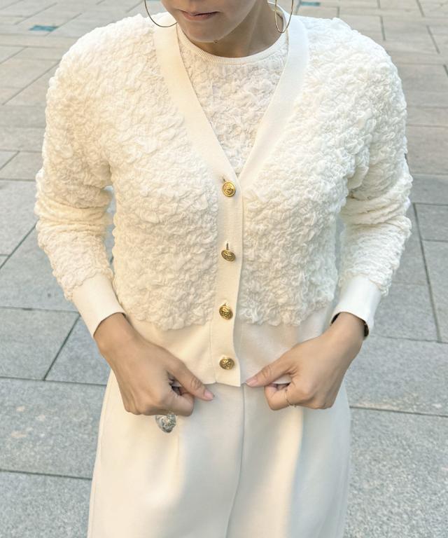 膨れジャガード風エアリーニットカーディガン_mkj25aw-nt02