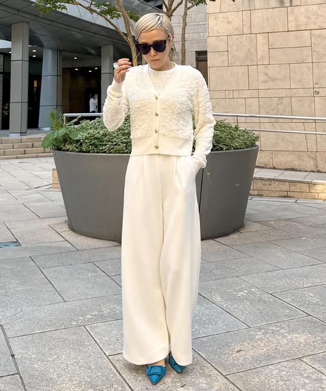 膨れジャガード風エアリーニットカーディガン_mkj25aw-nt02