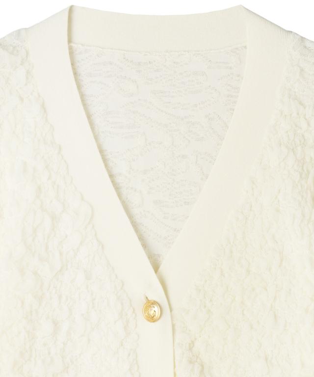 膨れジャガード風エアリーニットカーディガン_mkj25aw-nt02