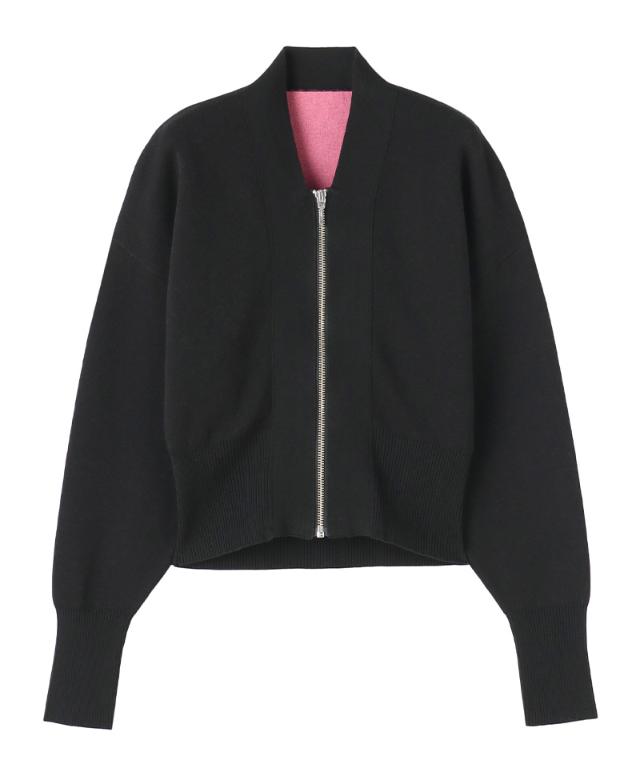 ジップ付きニットプルオーバー_mkj25aw-nt09