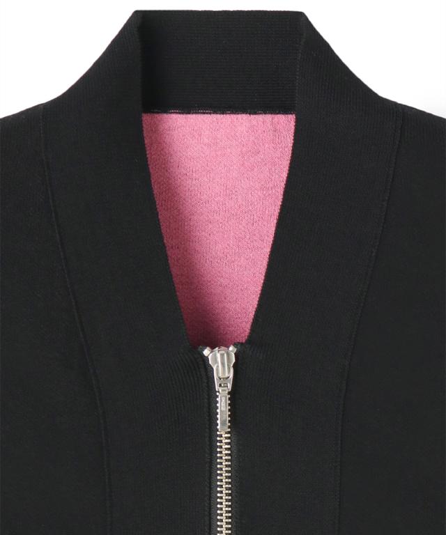 ジップ付きニットプルオーバー_mkj25aw-nt09
