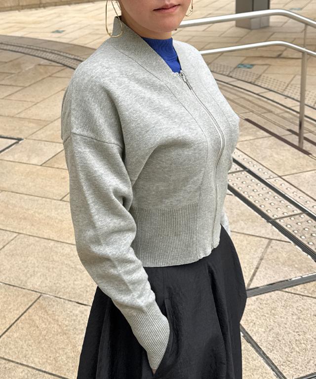 ジップ付きニットプルオーバー_mkj25aw-nt09