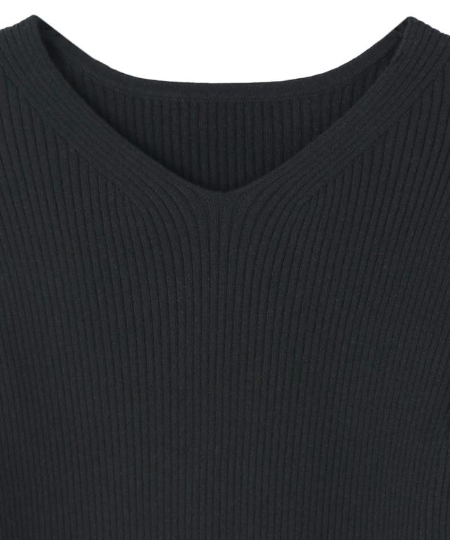 ウールシルクVネックニット_mkj25aw-nt10