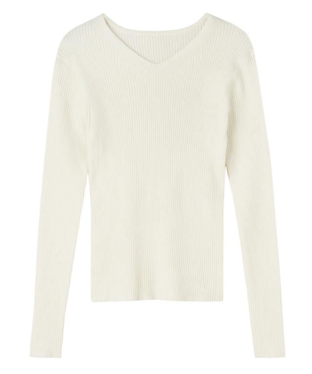 ウールシルクVネックニット_mkj25aw-nt10