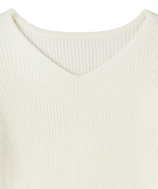 ウールシルクVネックニット_mkj25aw-nt10