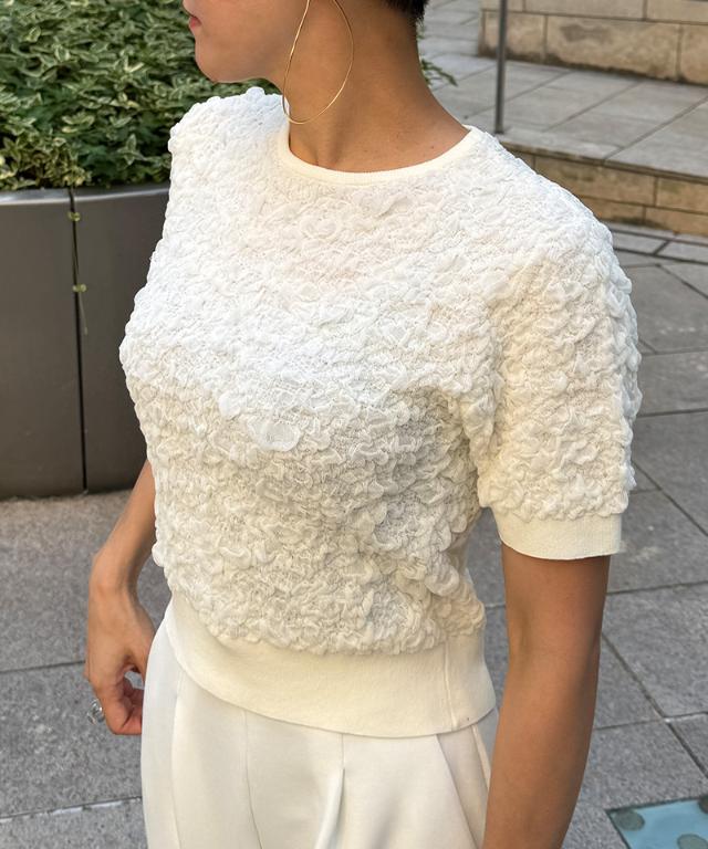 膨れジャカード見えニット_mkj25ss-nt12