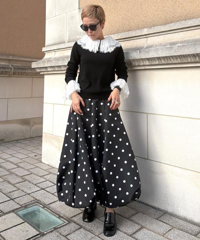 ウールカシミヤ付け襟レースニット_mkj26aw-nt02