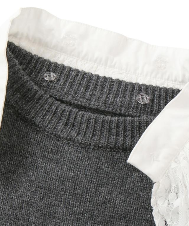 ウールカシミヤ付け襟レースニット_mkj26aw-nt02