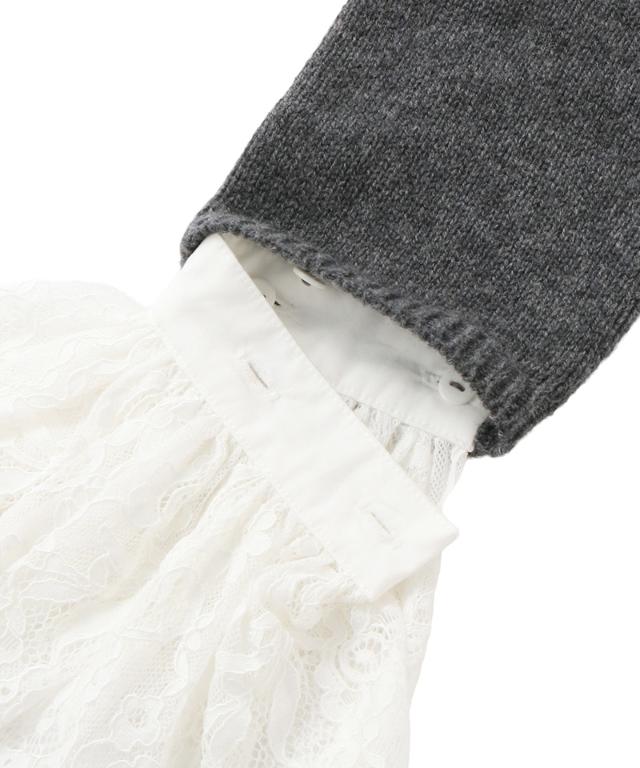 ウールカシミヤ付け襟レースニット_mkj26aw-nt02