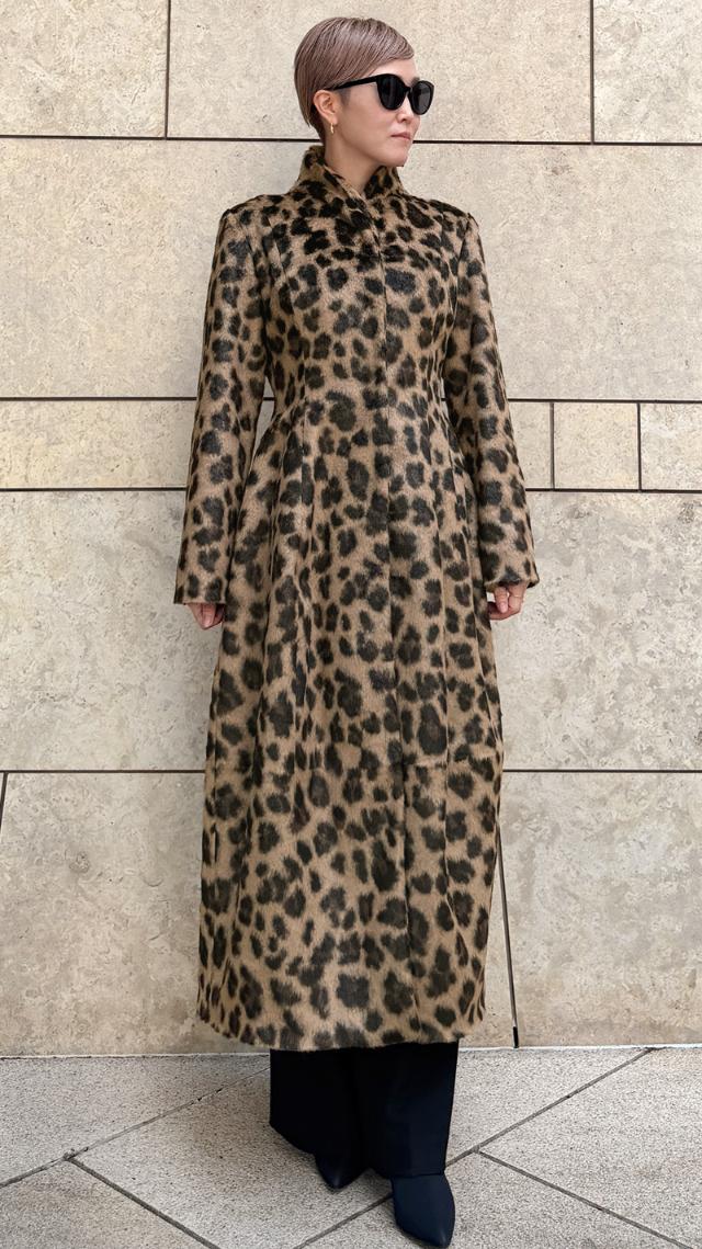 エコファーコクーンコート＜JENNE×TISSAVEL＞（レオパード）