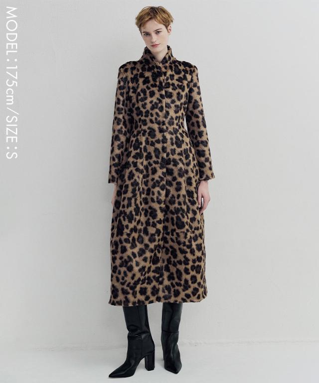 エコファーコクーンコート＜JENNE×TISSAVEL＞（レオパード）_mnf26aw-co03
